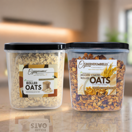 Breakfast Starter Combo | Rolled Oats + Jaggery Oats – Greendumbells