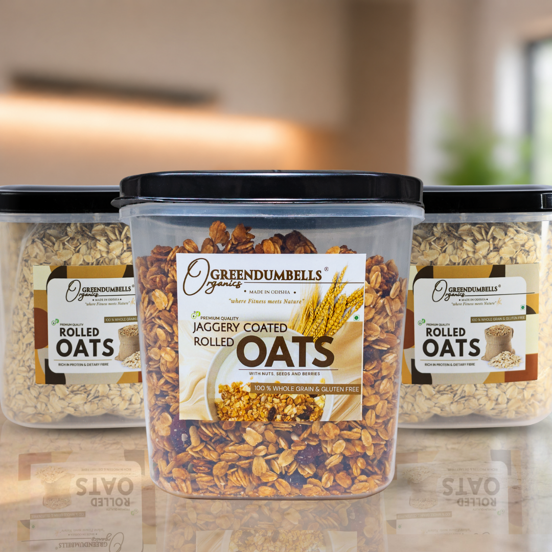 Quarterly Oats Refill Rolled Oats – 2 Packs Jaggery Oats – 1 Pack